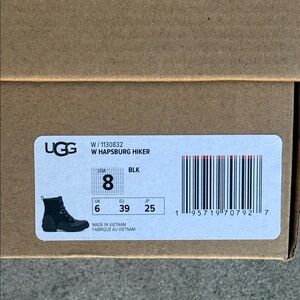UGG Black Hapsburg Hiker Boots
